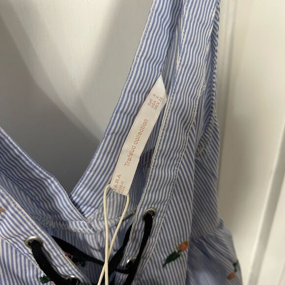 Zara Blue Floral Mini Dress - Picture 3 of 4